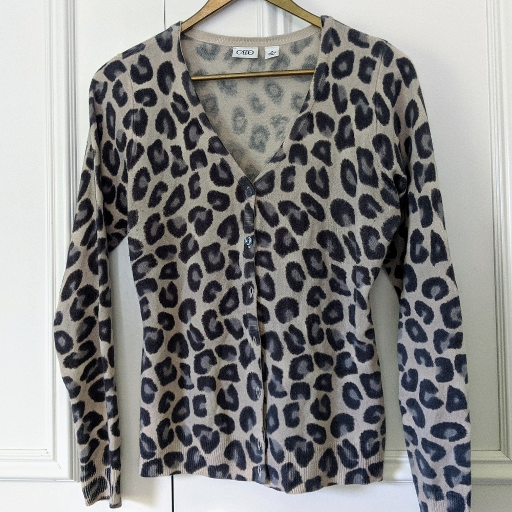 😍 Cato leopard print dress cardigan